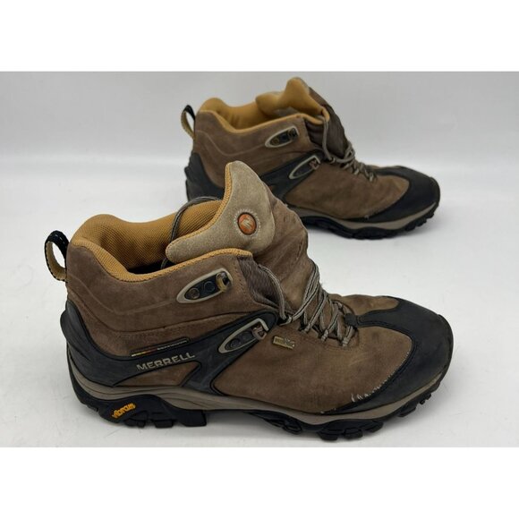 Merrell Continuum Men Hiking Boots Vibram Cadence Sz 10.5 Brown Black Waterproof - Picture 5 of 8